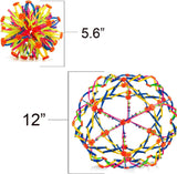 4E's Novelty Expandable Ball Set of 2, Plastic Sensory Sphere for Kids and Adults