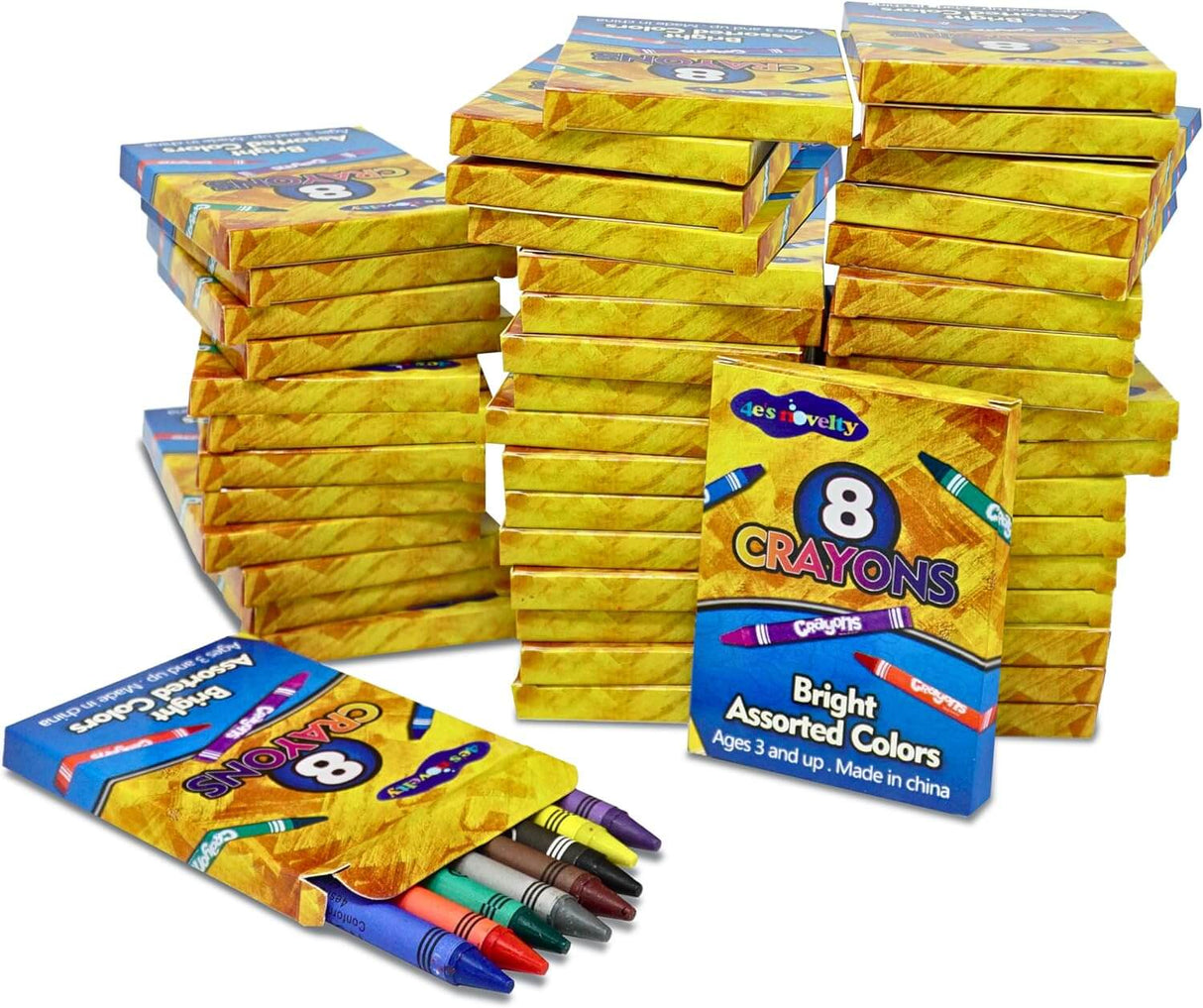 Brightly colored crayons for kids, ideal for coloring, drawing, and creative expression. Great for classrooms, parties, and home use.