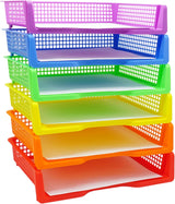 Organizing Trays for Drawer Organizer and Desk Organizer Storage, Classroom Organization, and Plastic Drawer Storage - 6 pcs Paper Trays and Bins