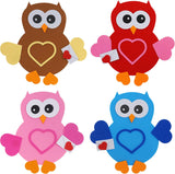 4E's Novelty 12-Pack Owl Magnet Valentine Crafts – Fun DIY Foam Crafts for Kids’ Classroom