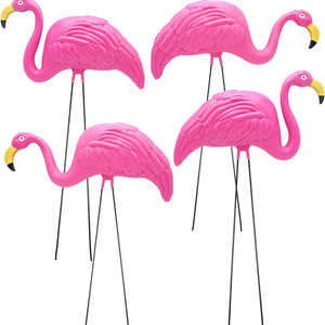 4 Pink Flamingos Yard Decorations - Large 23 inch Ornament Statues - Outdoor Garden Lawn Flamingo Decor by 4E's Novelty