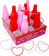 Valentine Bottle Ring Toss Game - Kids Party Activity & Yard Game