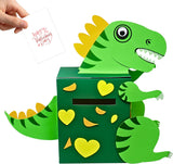 4E's Novelty DIY Dinosaur Valentine Box Kit – Fun Classroom Craft for Kids’ Card Exchange