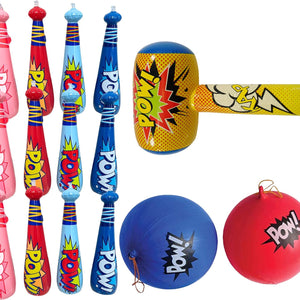 25 Pc Set Pow Inflatable Baseball Bats...