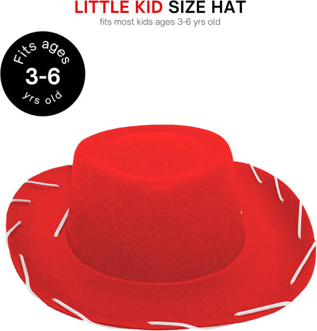 4E’s Novelty Red Toddler Cowgirl Hat - Boys & Girls Red Cowboy Hat for Halloween Costume for Toddler Cowboy Outfit, Ages 3-6