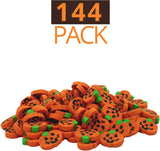 4E's Novelty Halloween Mini Pumpkin Erasers Bulk 144 pcs - Mini Erasers for Kids Bulk, Erasers for School, Classroom Mini Halloween Erasers for Kids