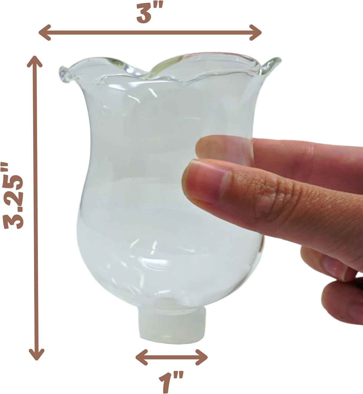 Clear Glass Votive Cups 6 Pack - 3.25” Replacement