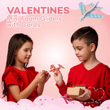 4E's Novelty 36-Pack Valentine Cards with Foam Airplanes – Fun Classroom Exchange Party Favors