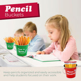 Pencil Buckets for Classroom Organization - 2 pcs per pack - Wooden Pencil Bucket Dispenser, Sharp and Dull Pencil Holder, Teacher Toolbox Organizers