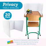 White Desk Divider: Classroom Must Haves, Teacher Must Haves, Room Divider Panel, Desk Privacy Panel, Privacy Folders for Students