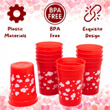 4E's Novelty 12-Pack Valentine Reusable Cups – BPA-Free 8oz Kids’ Party Favors for Classroom