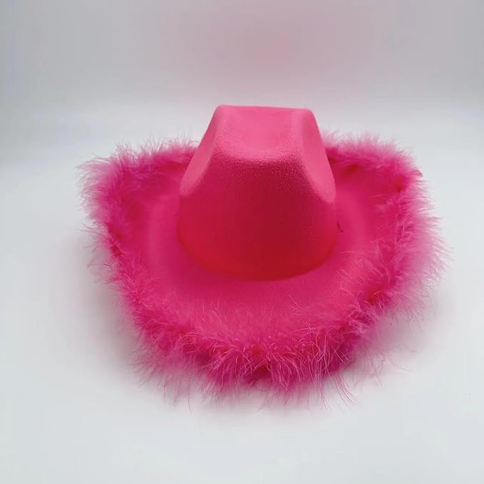 4E's Novelty Pink Feathers Cowboy Hat with Heart Sunglasses – Coastal Cowgirl Party Pack