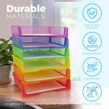 Organizing Trays for Drawer Organizer and Desk Organizer Storage, Classroom Organization, and Plastic Drawer Storage - 6 pcs Paper Trays and Bins