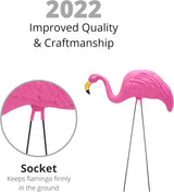 4E's Novelty Vibrant Pink Flamingo Yard Decorations – Set of 2 Lawn Ornaments for Tropical Flair