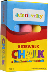 4E's Novelty Bulk Sidewalk Chalk Party Favors for Kids â€“ 12 Individual Boxes with 3 Jumbo Chalk, Perfect for Spring, Summer, and Easter Baskets