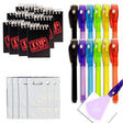 4E's Novelty 12 Invisible Ink Pen with UV Light, 12 Mini Top Secret Notebook and 12 White Goodie Bags - Fun Bulk Party Favors for Kids