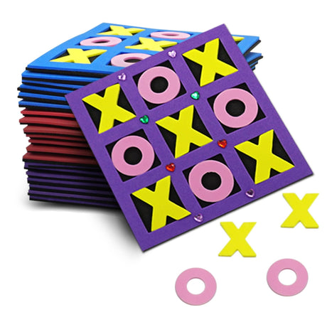 4E's Novelty offers a Bulk 48 Pack of Foam Tic Tac Toe Games perfect for Kids' Birthday Party Favors Goody Bag Fillers and Educational Toys