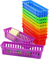 Pencil Baskets for Classroom Essential: 12 pcs per pack, Colored Pencils, Drawer Organizer, Plastic Storage Bins, Teacher Desk and Classroom Must-Haves