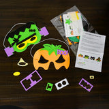 4E's Novelty 12 Halloween DIY Masks to Decorate for Kids - Self Adhesive Foam Halloween Craft for Kids, Perfect Halloween Mask Craft for Kids Ages 3+