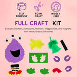 4E's Novelty Halloween Crafts for Kids (24 Pack) - Silly Monster Crafts Kids with Magnetic Foam Stickers, Fun Halloween Party Crafts for Kids Ages 3+