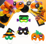 4E's Novelty 24 Halloween DIY Masks to Decorate for Kids - Self Adhesive Foam Halloween Craft for Kids, Perfect Halloween Mask Craft for Kids Ages 3+