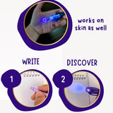 12 Invisible Ink Pens with UV Light, Mini Notebooks & Goodie Bags