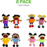 Multicultural Hand Puppets for Toddlers 1-3 and Kids 4-8, Puppet Theater Show for Imaginative Play