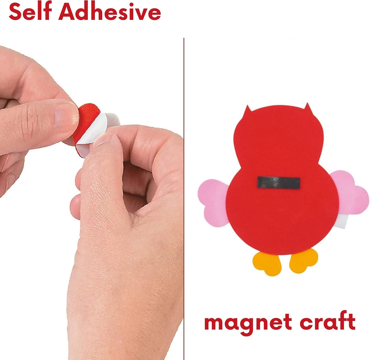 4E's Novelty 12-Pack Owl Magnet Valentine Crafts – Fun DIY Foam Crafts for Kids’ Classroom