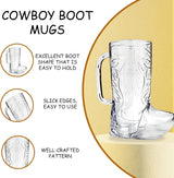 4E's Novelty 14 PCS Set Cowboy Boot Shot Glasses & Cups (12 Mini Shot Glasses & 2 Big Mug 17oz) Reusable Plastic, BPA Free - for Cowboy Cowgirl Party Decorations Bachelorette Party Supplies