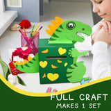 4E's Novelty DIY Dinosaur Valentine Box Kit – Fun Classroom Craft for Kids’ Card Exchange