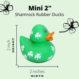 4E's Novelty 24 Pcs St. Patrick's Day Rubber Ducks – Shamrock Duckies Bulk Party Favors for Kids