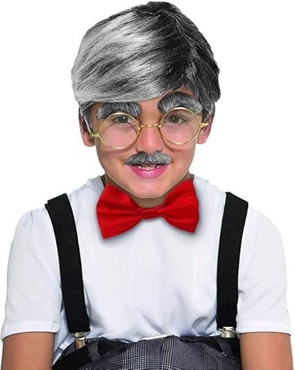 4E's Novelty Gold Round Glasses – Old Man Granny Glasses for Kids’ 100th Day of School Costume