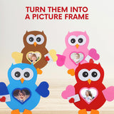 4E's Novelty 12-Pack Owl Magnet Valentine Crafts – Fun DIY Foam Crafts for Kids’ Classroom