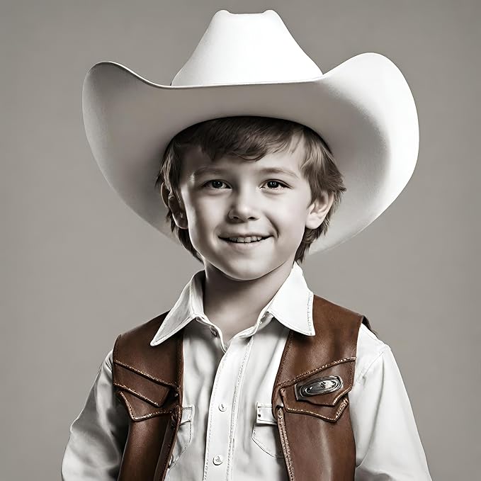 2 Pack Kids Cowboy Hats - Child Size, Ages 5-12, Costume Accessory