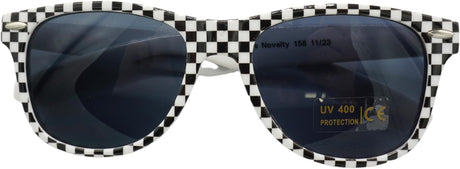 Checkered Sunglasses for Men, Women, and Kids - Includes 6 pcs Sunglasses, Perfect Race Car Party Favors