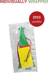 4E's Novelty 24 Pack Christmas Tree Craft Kit - Individually Wrapped Ornament Decorating Kit for Kids 3-12, Self Adhesive DIY Christmas Tree for Kids