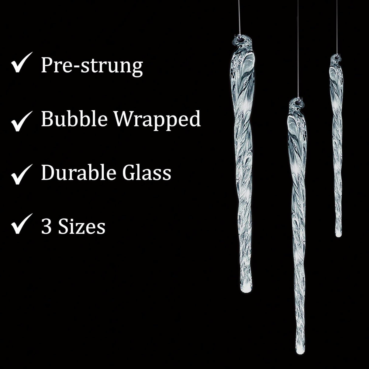 26 Pack Teardrop Acrylic Crystal Beads for Christmas Ornaments and Wedding Decor by 4E's Novelty"