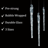 26 Pack Teardrop Acrylic Crystal Beads for Christmas Ornaments and Wedding Decor by 4E's Novelty"