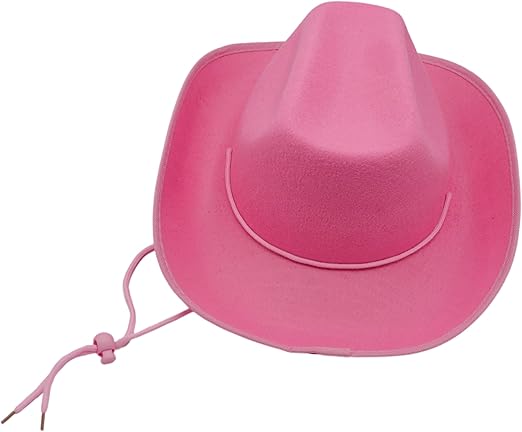 4E's Novelty Cowboy Hat for Women & Men, Felt Cowgirl Hat for Adults, Western Party Dress Up Accessories (Pink)