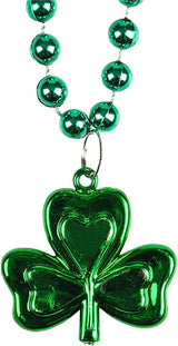 4E's Novelty St. Patrick’s Day Beads Necklace – 72 Pack Shamrock Party Accessories & Favors