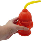 10 pack Fire hydrant themed cups, 12oz, with lids. Great for kids, firetruck decorations, themed events and Paw Patrol birthday parties.