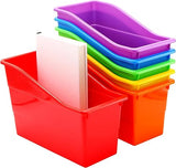 File Bins: Plastic Storage Bin, File Organizer, Classroom Organization Storage Basket, Desk with Storage, Desktop Organizer, 6 pcs Foldable Desk File Folder