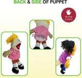 Multicultural Hand Puppets for Toddlers 1-3 and Kids 4-8, Puppet Theater Show for Imaginative Play