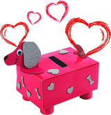 4E's Novelty DIY Dog Valentine Mailbox Kit – Fun Craft for Kids’ Classroom Card Exchange