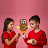 4E's Novelty 12-Pack Owl Magnet Valentine Crafts – Fun DIY Foam Crafts for Kids’ Classroom