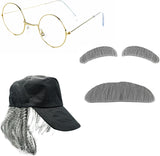 4E's Novelty Old Man Costume Kit for Kids – Perfect for 100th Day of School and Halloween