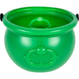 4E's Novelty 8" St. Patrick's Day Pot of Gold Decoration – Plastic Bucket with Handle for Party Decor