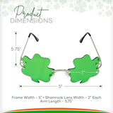 4E's Novelty Shamrock Glasses – St. Patrick’s Day Green Sunglasses for Adults & Kids Party Accessory