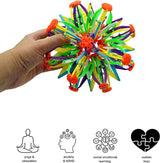  4E's Novelty Large Expandable Ball, Expands from 8 to 16", Fidget Toys, Breathing Visual, Plastic Expanding Sphere for Kids and Adults