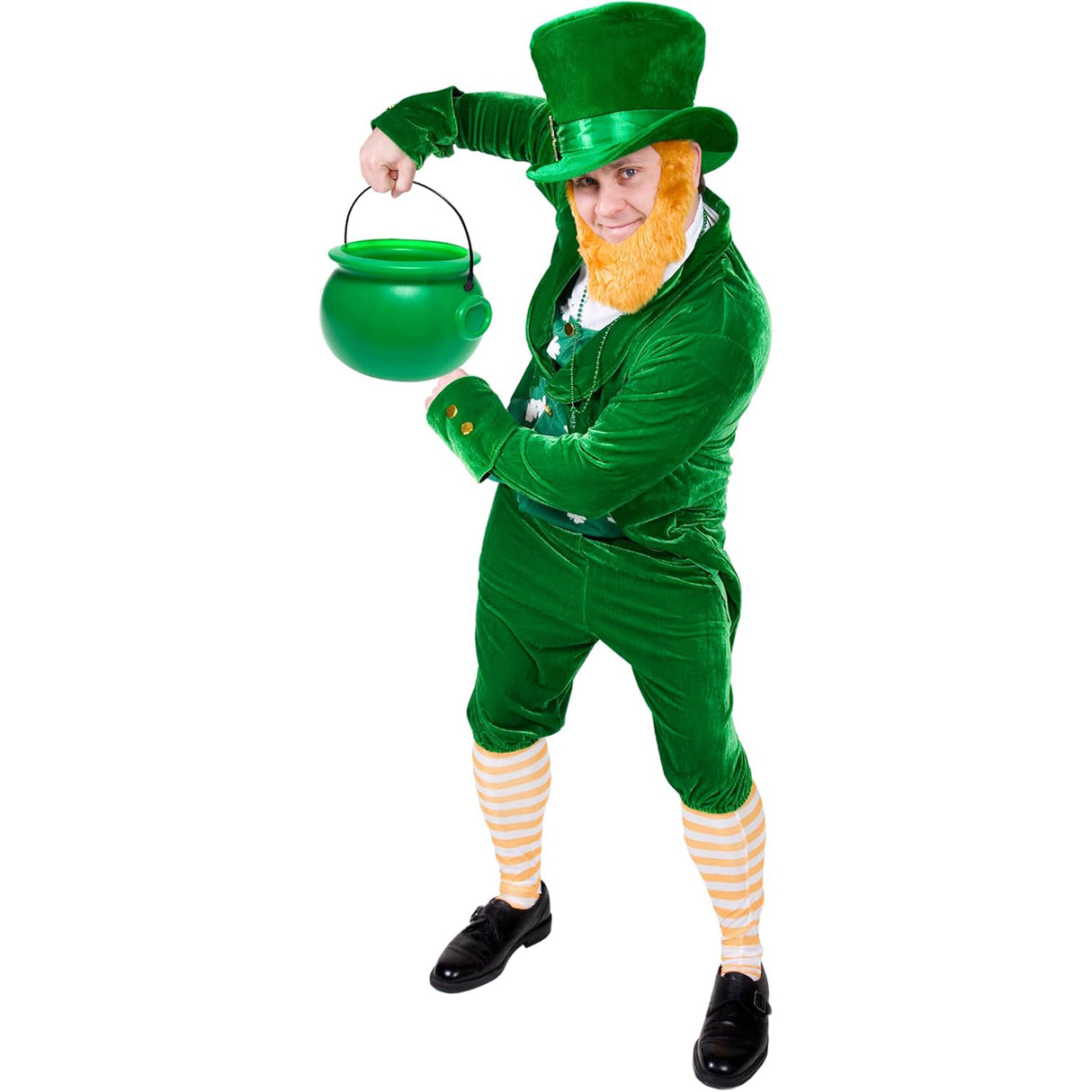 4E's Novelty 8" St. Patrick's Day Pot of Gold Decoration – Plastic Bucket with Handle for Party Decor